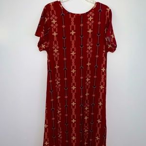 LulaRoe Red Carly Dress